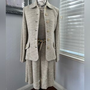 St.John tweed Knits Dress and Jacket Set